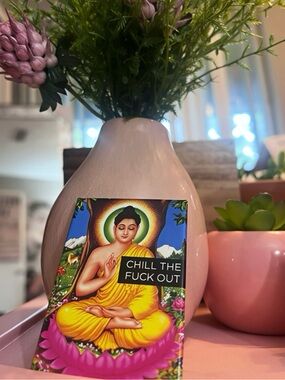 Chill The F*ck Out Funny Meditating Buddha Tree Colorful Novelty Magnet 2x3 Gift